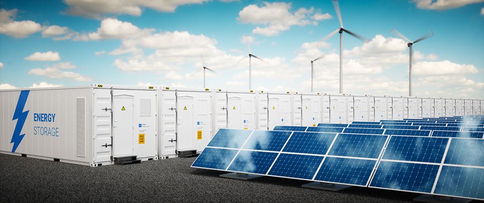 storing excess energy using battery storage 