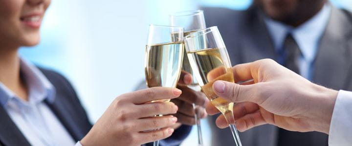 Winners drink Champagne at Bristol Property Awards